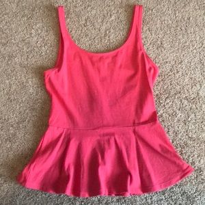 Coral/pink peplum top